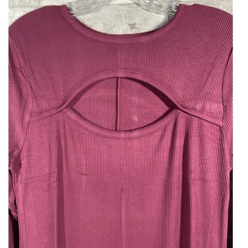 Edited by Remi Bader Burgundy Ribbed Cutout Maxi Dress Women's XL NWT - Picture 8 of 15